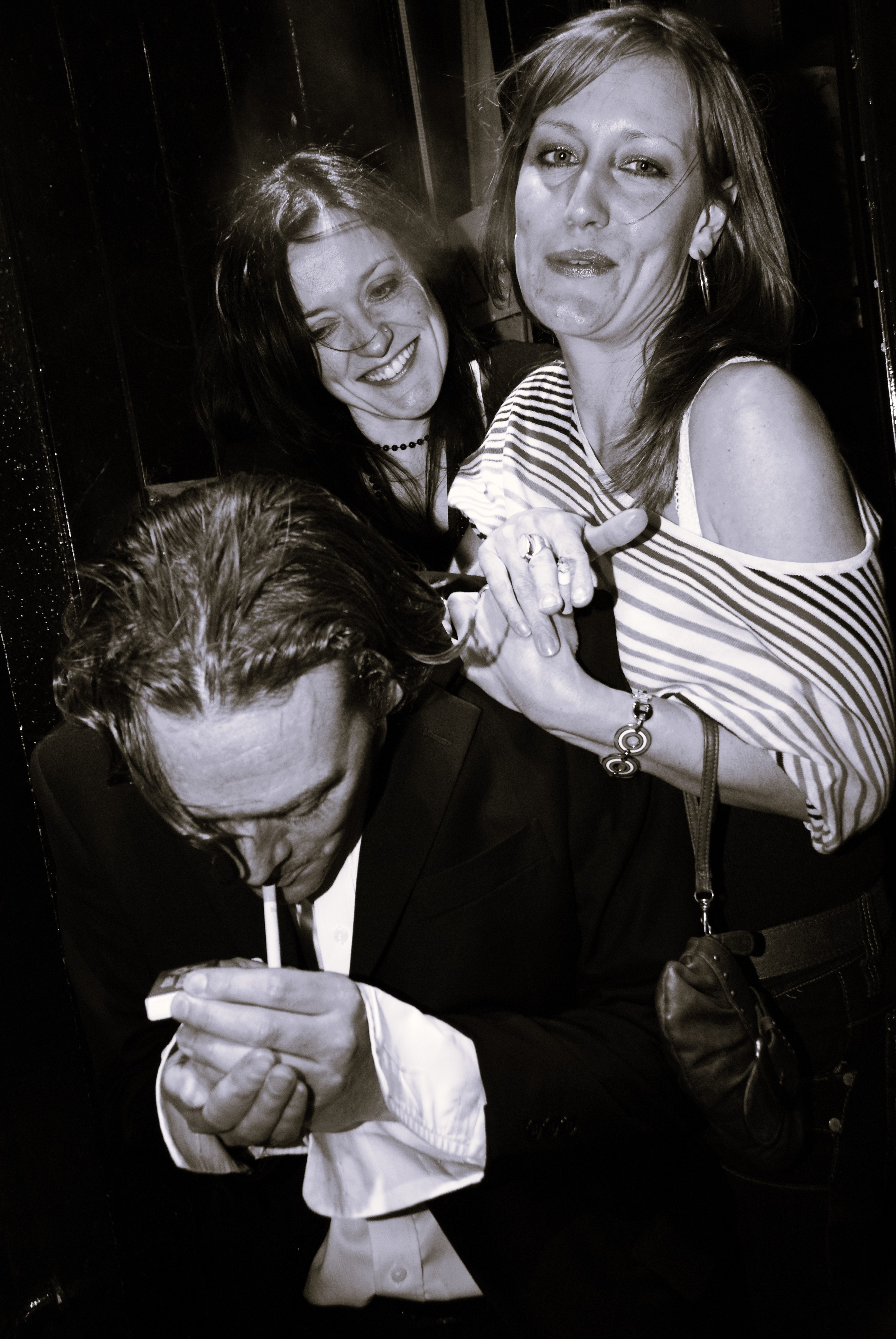 Johnny with friends - showing the personal relationships that define his work